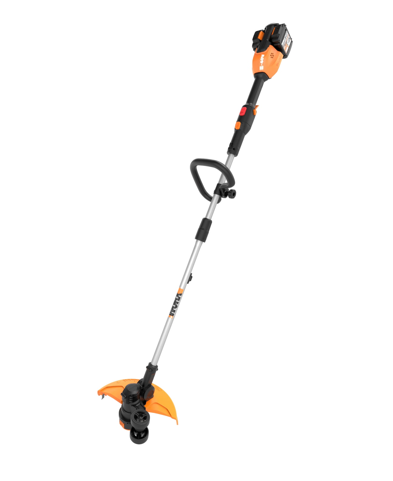 and Command Feed Worx WG184 40V Dual Charger 2.0Ah 1 hr 13 Cordless Grass Trimmer/Edger with in-Line Edging 2 Batteries 