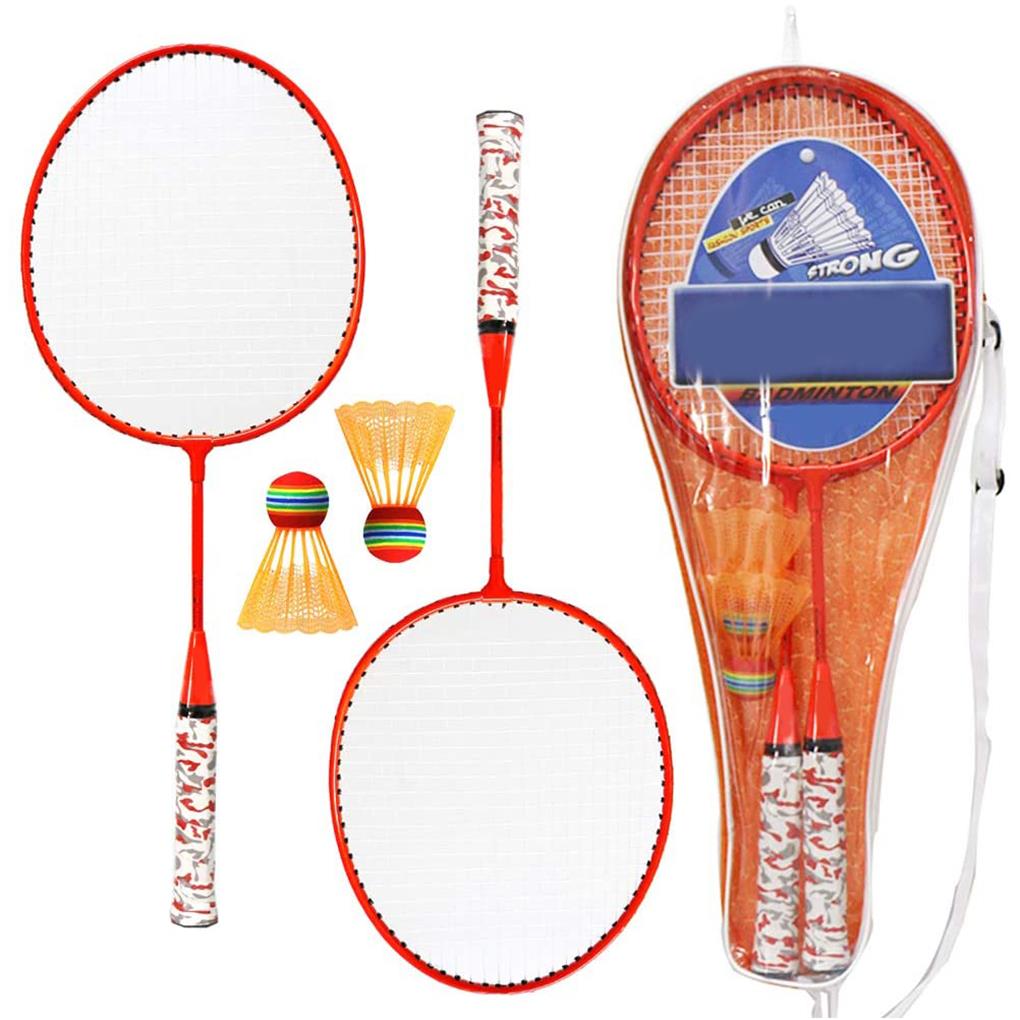 Maoww Pair Children Badminton Racket Ferroalloy Kids Badminton Racket  with Shuttlecocks Training Racquets Orange Walmart Canada