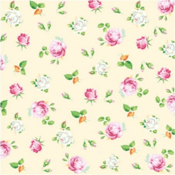 Romantic Tiny Pink and White Roses - Decorative Floral Lunch Paper Napkins 100pcs - Perfect for Decoupage, Party, Birthday, Special Occasions, Weddings