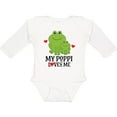 thumbnail image 3 of Inktastic My Poppi Loves Me Grandson Frog Boys Long Sleeve Baby Bodysuit, 3 of 5