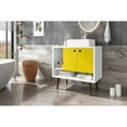 thumbnail image 4 of Manhattan Comfort Liberty 31.49 Bathroom Vanity with Sink and 2 Shelves in White and Yellow, 4 of 8