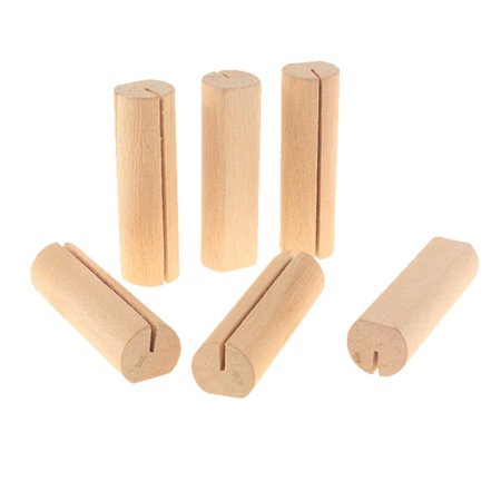 

160Pcs Wood Pile Name Place Card Photo Holders Stump Table Number Clip Stand Wedding Party Dinner Table Decor with Card