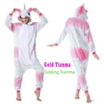 thumbnail image 3 of Pijamas de franela con estrellas y arcoíris Tianma, conjunto de animales, unicornio azul, rosa y coral morado, 3 of 5