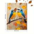 thumbnail image 3 of Qisvanset Framed Canvas Wall Art 12x16 Inch Bluejay Bird Bright Colorful Oil Painting Wall Art, 3 of 5