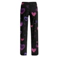 thumbnail image 7 of Youpwaven Women's Pajama Pants with Valentine Heart Print - Soft, Cozy, and Perfect for Couples Romantic Night, Lounge Pants, and Nighttime Comfort. Great for Valentine's Day, 7 of 7