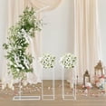 thumbnail image 3 of Modern Wedding Arch Flower Stand Set, 2PCS Metal Rectangular+1PC Arch Ballon Stand White, 3 of 11