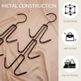 thumbnail image 3 of 1 Pack Purse Hanger Organizer for Closet, Hanging Bag Holder, Metal Handbag Storage Hook Backpack Rack Space Saving Hanger, Black, 3 of 8