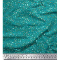 Soimoi Green Viscose Chiffon Fabric Triangle & Art Geometric Decor Fabric Printed Yard 42 Inch Wide