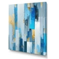 thumbnail image 2 of Designart "Bold Stripes In Contemporary Bluebell" Abstract Painting Wall Art Living Room, 2 of 7