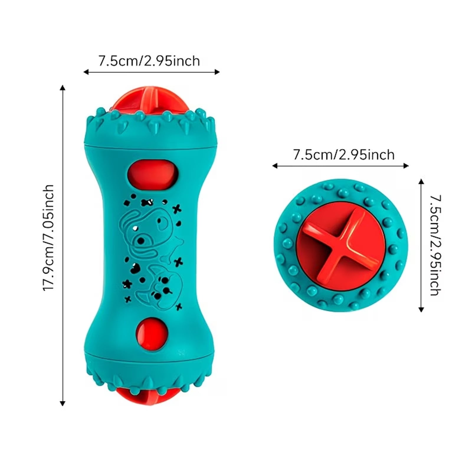 Pet Rolling Treat Dispensing Toy, Interactive Dog Puzzle Toy for Boredom Relief, Slow Feeder Dog Toy with Treat Hiding Design for Small Medium Large Dogs - Sky Blue
