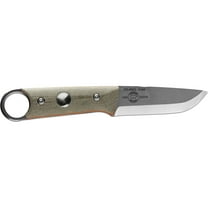 White River Knives Firecraft PKO Fixed Blade Knife 3.7" Drop Point CPM S35VN Stonewashed Blade Canvas Micarta Handle Green