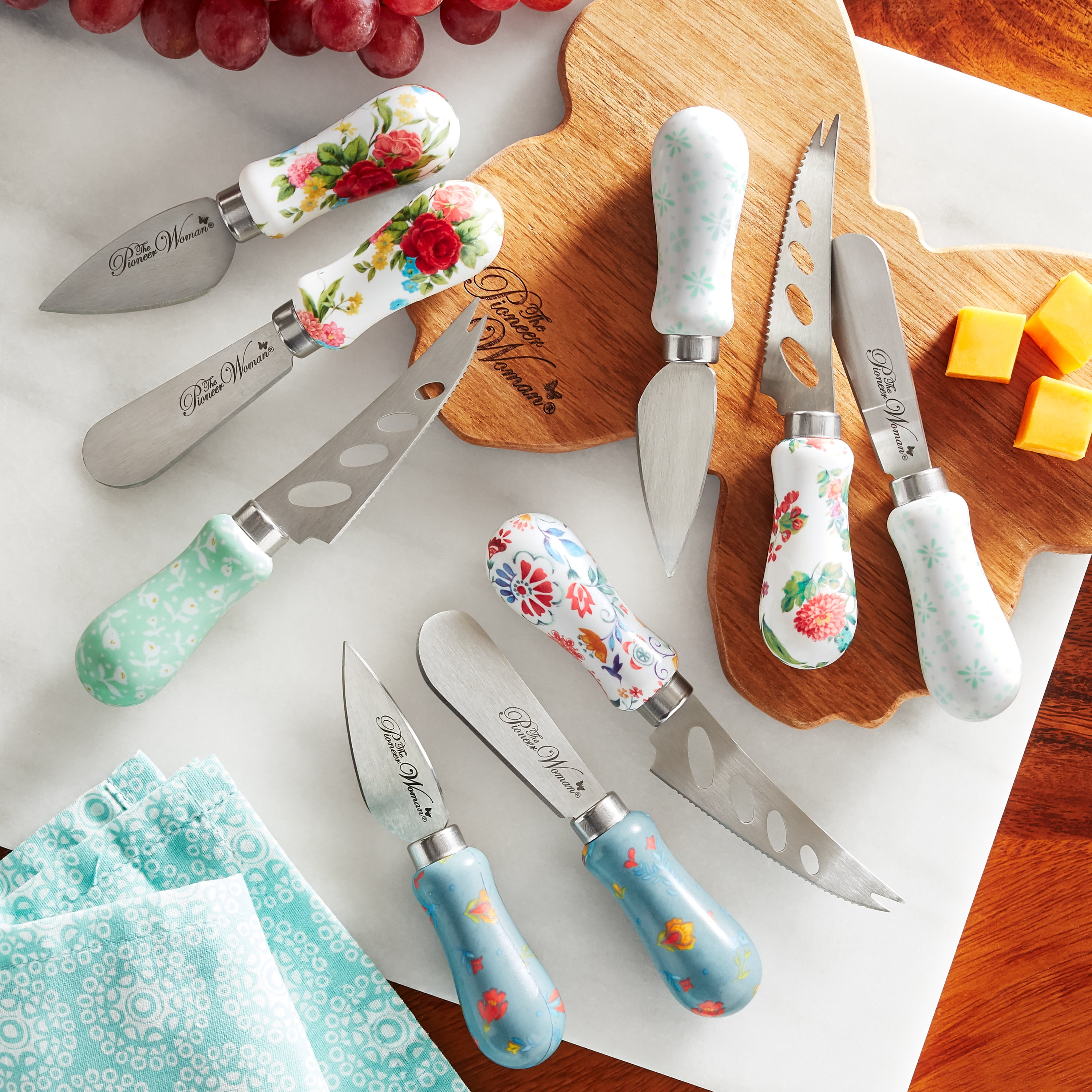 The Pioneer Woman Gorgeous Garden 4-Piece Cheese Knife Serving Set