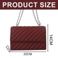 thumbnail image 2 of Nuevo bolso pequeño de cuero artificial para tiempo libre para ir al trabajo, bolso de hombro popular con cadena minimalista para mujer, 2 of 5