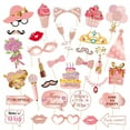 thumbnail image 7 of 1bag Happy Birthday 13th 30th 40th 50th 60th Paper Photo Booth Props Adult Birthday Party Photobooth Props Decoration Supplies (18th), 7 of 7