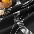 thumbnail image 5 of 100% Blackout Curtains Silver Waves Lines Grommet Thermal Insulated Curtains for Living Room Bedroom Patio Door,Black,W37 x L84 inch (4 Panels), 5 of 8
