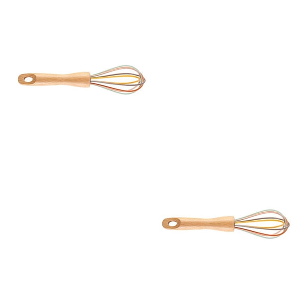 Naiovety Batidor de silicona batidor de huevos Manual mango de batidora de crema de de mano herramienta de cocina para hornear 8 pulgadas 2piezas Naiovety CBP022758