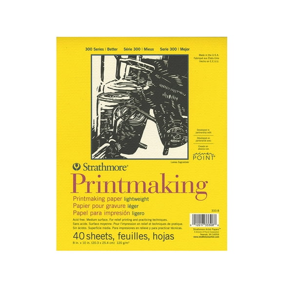 Printmaking Paper Pads 8 in. x 10 in., 40 sheets (pack of 3)