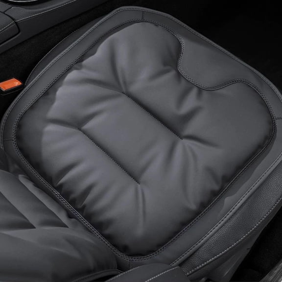 Skin-Friendly & Dirt-Repellent Leather Seat Cushions, Ergonomic Support with Comfort Breathable Design, Premium Driver Seat Cushion for Long Trips.