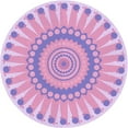 thumbnail image 1 of Ahgly Company Machine Washable Indoor Square Transitional Orchid Purple Area Rugs, 3' Square, 1 of 7