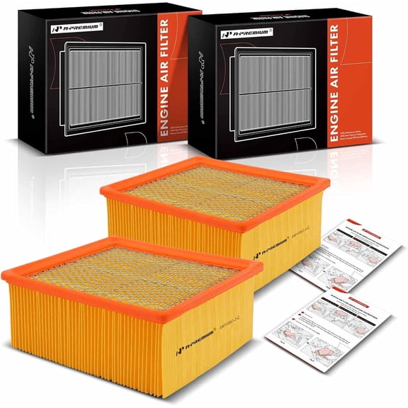 A-Premium 2-PC Engine Air Filter Compatible with Dodge Ram 2500/Ram 3500/Ram 4500/Ram 5500 07-10 & Ram 2500/3500/4500/5500 11-23 & Sterling Truck Bullet 45/55 08-10, 6.4L 6.7L