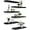 Black, variant on 48 Inch Wood Floating Shelves for Wall, Wooden Wall Shelves for Bedroom, Set of 4 Black