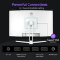 thumbnail image 6 of Z-EDGE 27 Inch 300Hz Curved Gaming Monitor, FHD 1080P VA Display, 1ms MPRT, AMD FreeSync, HDR Support, VESA Mount Compatible, White, 6 of 9