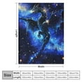 thumbnail image 4 of ONETECH Galaxy Dragon Sherpa Blanket Chic Outer Space Starry Sky Throw Blanket Jungle Animals Dragon for Bed Soft Couch Children Bedroom Decor Blue Black Plush Blanket Twin, 4 of 6