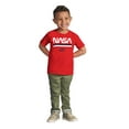thumbnail image 3 of NASA Retro Worm Logo American Flag Toddler Boy Girl T Shirt Infant Toddler Brisco Brands 6M, 3 of 6