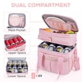 thumbnail image 5 of TOURIT 23 Cans Insulated Lunch Bag Expandable Reusable Lunch Box, Tote Cooler Bag with Double Deck & Leakproof Thermal for Women Men, Work School Picnic Beach, Pink, 5 of 8