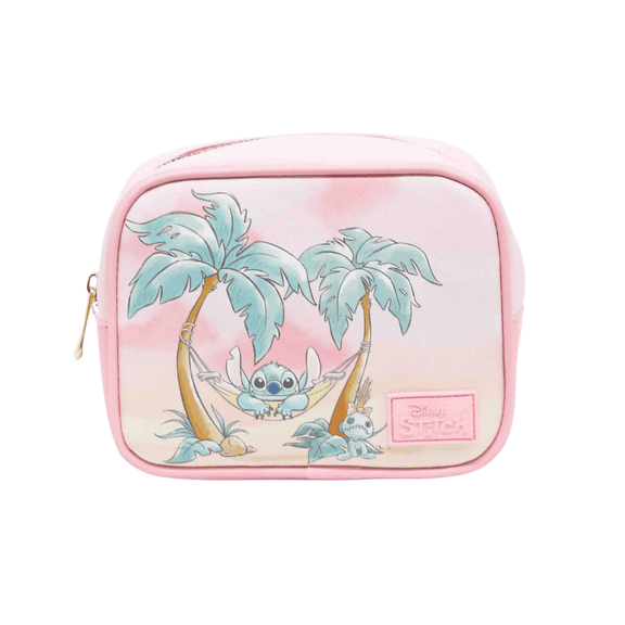 Impressions Vanity Stitch Sunset Cosmetic Pouch Bag for Travel with Stitch Printed Artwork