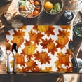 thumbnail image 6 of Fall Orange Pumpkin Placemats Set of 2 Thanksgiving Vintage Maple Leaf Farmhouse Heat Insulated Linen Place Mats, Washable Stain-Proof Table Mats for Dining Tables Holiday Decor 13x19inch, 6 of 9