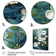 thumbnail image 3 of Designart "Blue White Dogwood Delight" Floral & Botanical Floater Framed Wall Art Living Room, 3 of 7