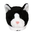 thumbnail image 3 of Black and White Kitty Slippers - Plush Tuxedo Cat Black and White Animal Slippers - Adult / One Size - by Everberry, 3 of 6