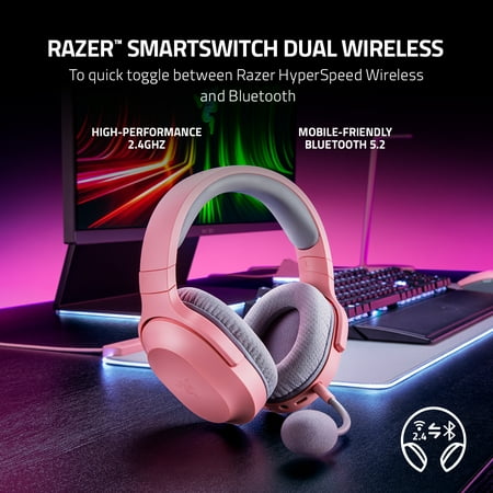Razer - Barracuda X 2022 Edition Wireless Gaming Headset for PC, PS5, PS4, Switch, and Mobile - Quartz