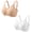 Nude/White, variant on QYLUX Womens Wireless Bras V Mesh Comfortable Bralette Supportive Tshirt Bra No Underwire Seamless Push Up Everyday Bras,Nude,L