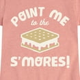 thumbnail image 3 of Instant Message - Point Me To The Smores - Toddler & Youth Girls Short Sleeve Graphic T-Shirt, 3 of 6