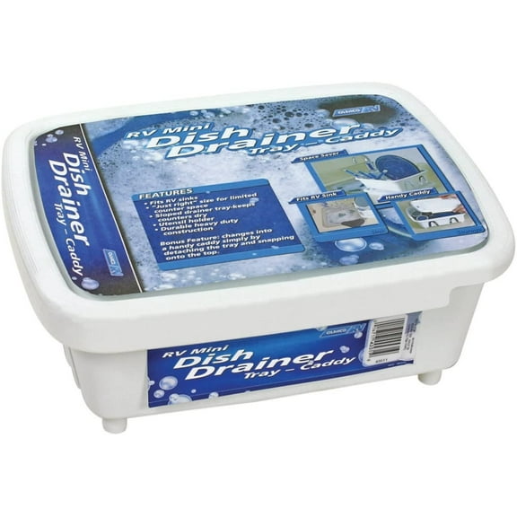 Mini Dish Drainer & Tray, Black (Eng/Fr)