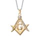 thumbnail image 2 of Cadena de eslabones de plata con colgante de collar material acero inoxidable dorado para hombre Salvador Collar de los hombres, 2 of 9
