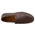 thumbnail image 4 of Go Tour Men's Premium Genuine Hand-made Leather Casual Slip on Loafers Breathable Driving Shoes Fashion Slipper A Dark Brown 8.5/42, 4 of 8