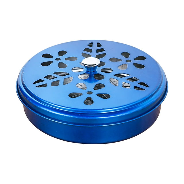 Yhmxh Mosquito Classical Design Portable Mosquito Coil Box Iron Case with Lid coil holder