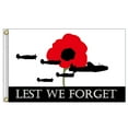 thumbnail image 1 of Drapeau "Let We Forget", 3 X 5 Pieds, Drapeau "Let We Forget" pour la Journée Commémorative des Anciens Combattants, Bannière "Let We Forget", 1 of 3