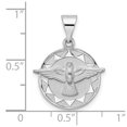 thumbnail image 2 of FJC Finejewelers 14 kt White Gold Polished and Satin Hollow Holy Spirit Charm 23 mm x 18 mm, 2 of 6