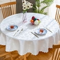 thumbnail image 3 of Waterproof vinyl tablecloths, round heavy duty tablecloths, wipeable tablecloths for kitchen and dining rooms, 3 of 5