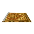 thumbnail image 2 of Ahgly Company Machine Washable Indoor Round Persian Yellow Traditional Area Rugs, 5' Round, 2 of 4