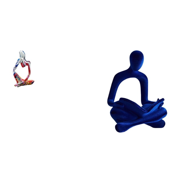 Estatua de resina de pensador abstracto, figura decorativa, escultura coleccionable para dormitorio, oficina, tienda, estantería, cajón, arte humano,