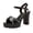 Black, variant on Women Summer Sandals Open Toe Flat Heels for Women Platform High Heels Open Toe Fashion Wedding Party Evening Prom Dance Ankle Strap Dress Pump Sandals Shoes