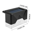 thumbnail image 3 of Warm White Solar LED Outdoor Lights, 4-Pack Solar Powered Garden Stair Step Lights for Patio, Fence, and Balcony Decoration, 3 of 9