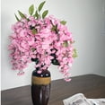 thumbnail image 3 of Admired by Nature Artificial Wisteria Hanging Flowers Bush, Pink, 3 of 4