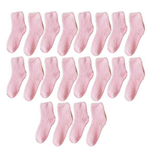 Calcetines Naiovety 10x de textura suave elasticidad Extra gruesa para todas las formas de pies rosa