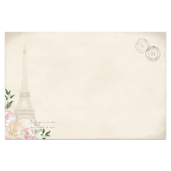 50 Vintage Paris Cardstock Notecards, 4x6 in.